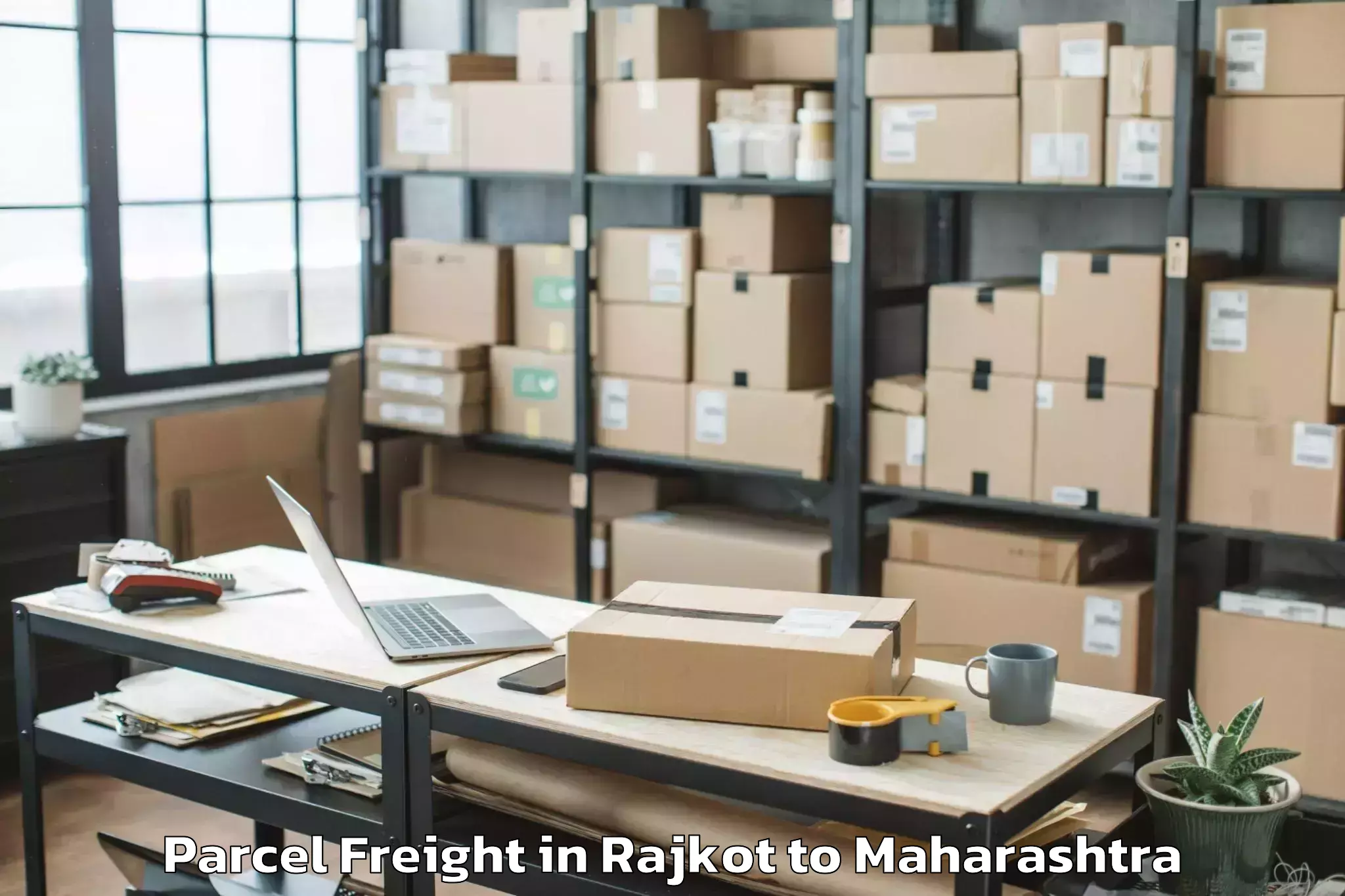 Leading Rajkot to Nevasa Parcel Freight Provider